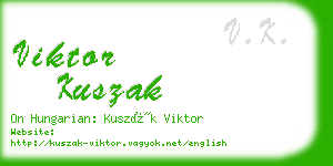 viktor kuszak business card